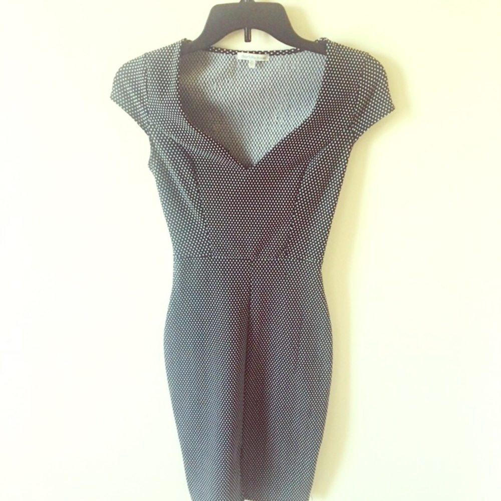 Black and white cocktail dress.